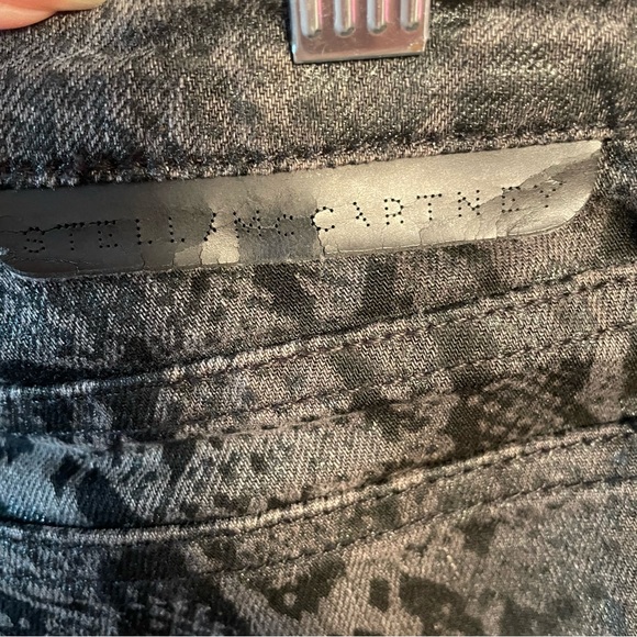 Stella McCartney python snakeskin print skinny ankle jeans Size 27 - Picture 9 of 10